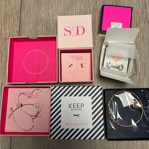 Stella & Dot LOT of jewelry NIB studs bracelet earrings pendant